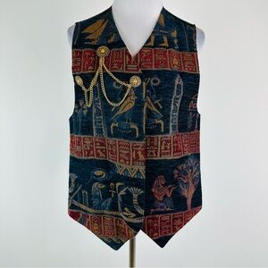 Cache Vintage 90’s Phoebe Egyptian Print Vest Size Medium